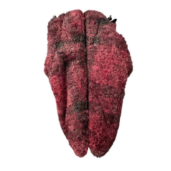 SKIMS Fleece Sleep Men’s Slipper, Wine Plaid 9.5 US - Picture 3 of 6